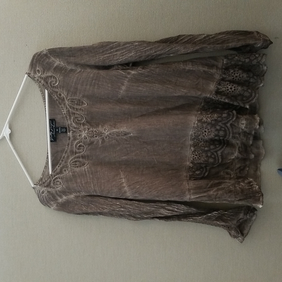 Gretty Zueger Long Sleeve Blouse Size Medium - Picture 1 of 13